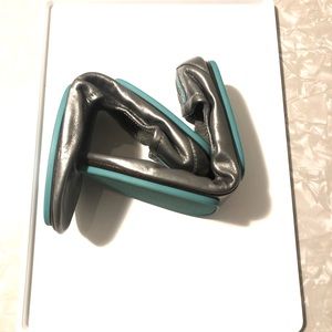 TIEKS Metallic Pewter Ballerina Flats